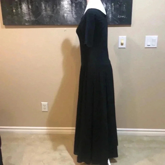 Soft Surroundings Boat Neck Short Sleeved Fit & Flare Cotton Maxi Dress-Small - Picture 3 of 12